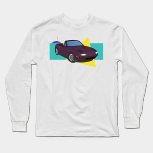 Miata in Merlot with an Extra 90s Vibe Long Sleeve T-Shirt